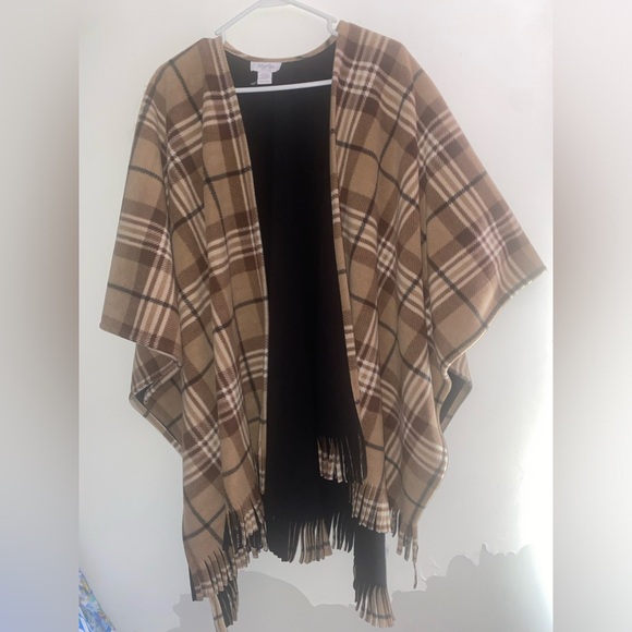 Martha Stewart.. Women's Travel Shawl Open Front Poncho Cape for Autumn Winter - Picture 1 of 6